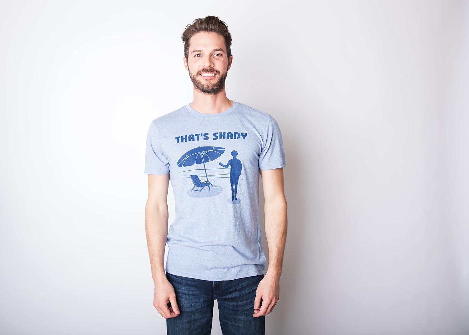 imageMens Thats Shady T Shirt Funny Beach Vacation Sarcastic Hilarious Graphic TeeHeather Light Blue