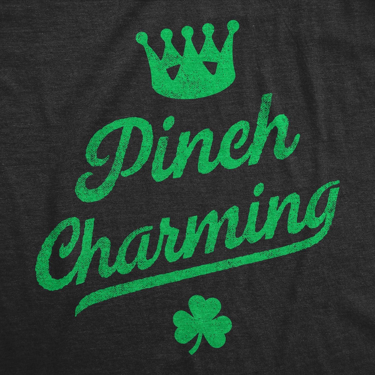 imagePinch Charming Baby Bodysuit Funny St Pattys Day Parade Pinching Joke Jumper for InfantsHeather Black Pinch Charming