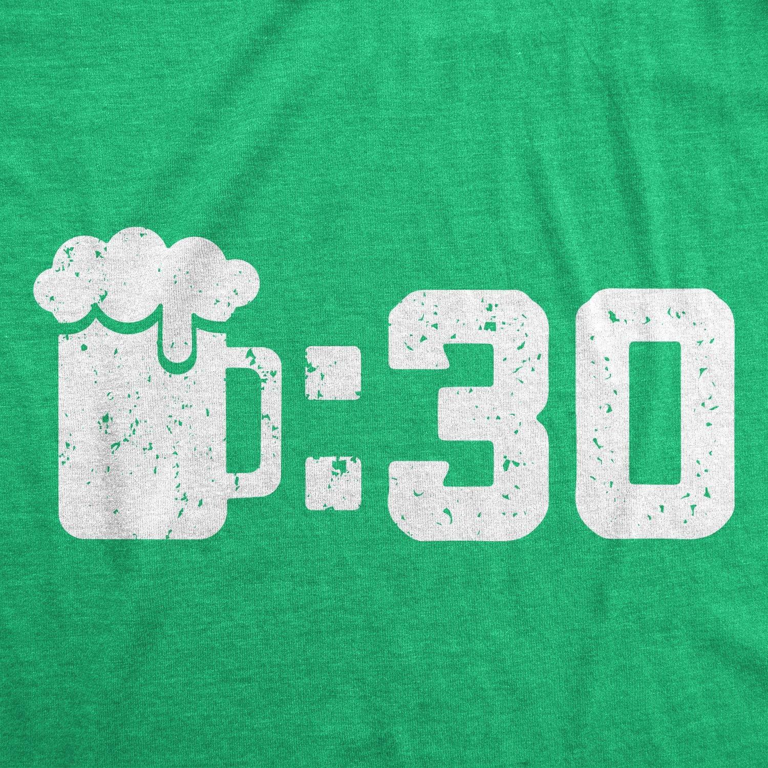 imageWomens Beer Thirty T Shirt Funny Drinking Saint Patricks Day Sarcastic Irish TeeHeather Green
