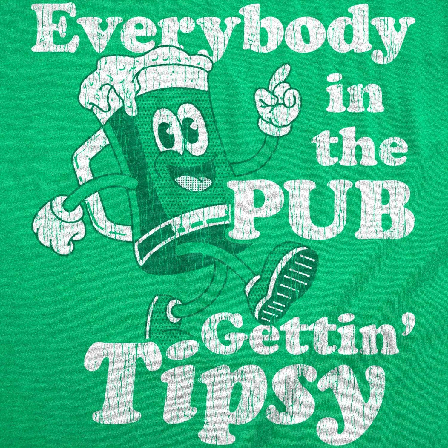 imageWomens Funny T Shirts Everybody in The Pub Gettin Tipsy Sarcastic St Patricks Day Tee for Ladies