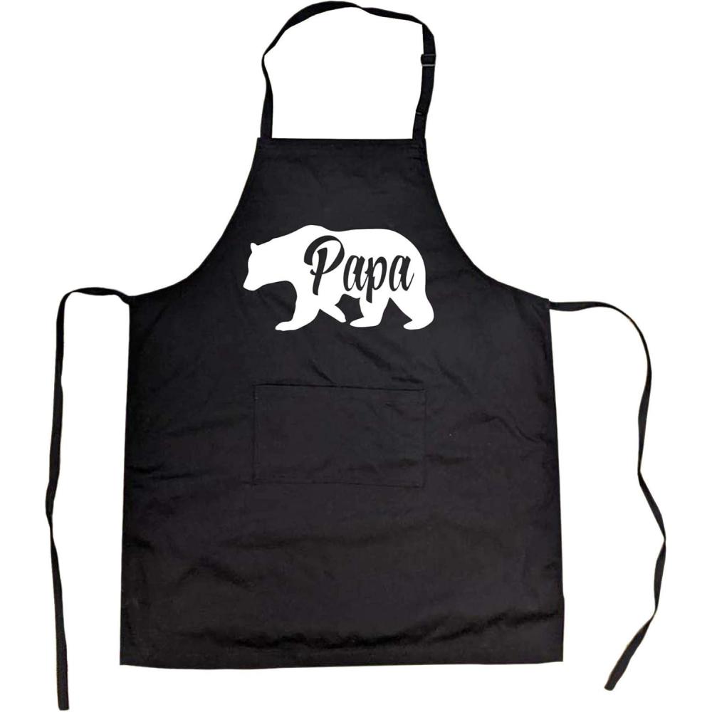 imageCrazy Dog TShirts Aprons for Men Papa Bear Graphic Design Durable Blend with Adjustable Straps