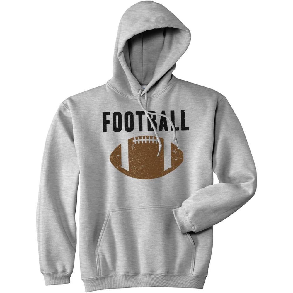 imageCrazy Dog TShirts Vintage Football Sweater Cool Sports Funny Graphic Novelty HoodieLight Heather Grey