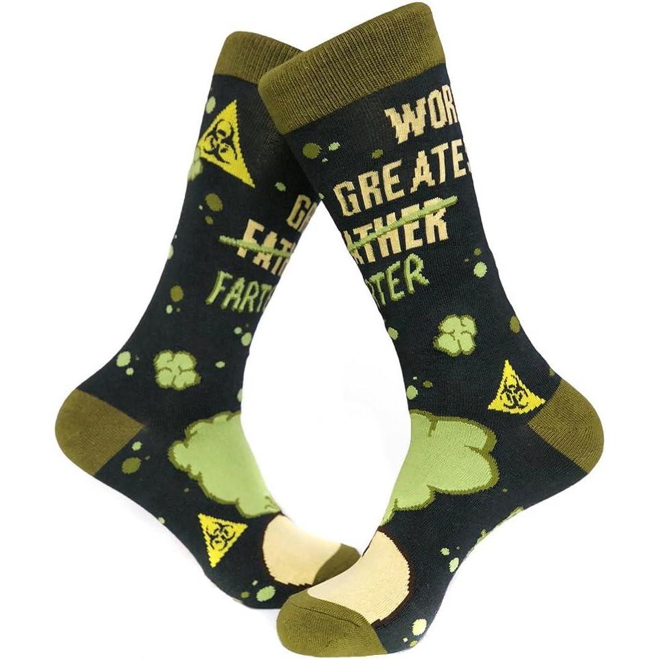 imageCrazy Dog TShirts Worlds Greatest Farter Socks Funny Fathers Day Joke for Dad Sarcastic Novelty Black Mens 712