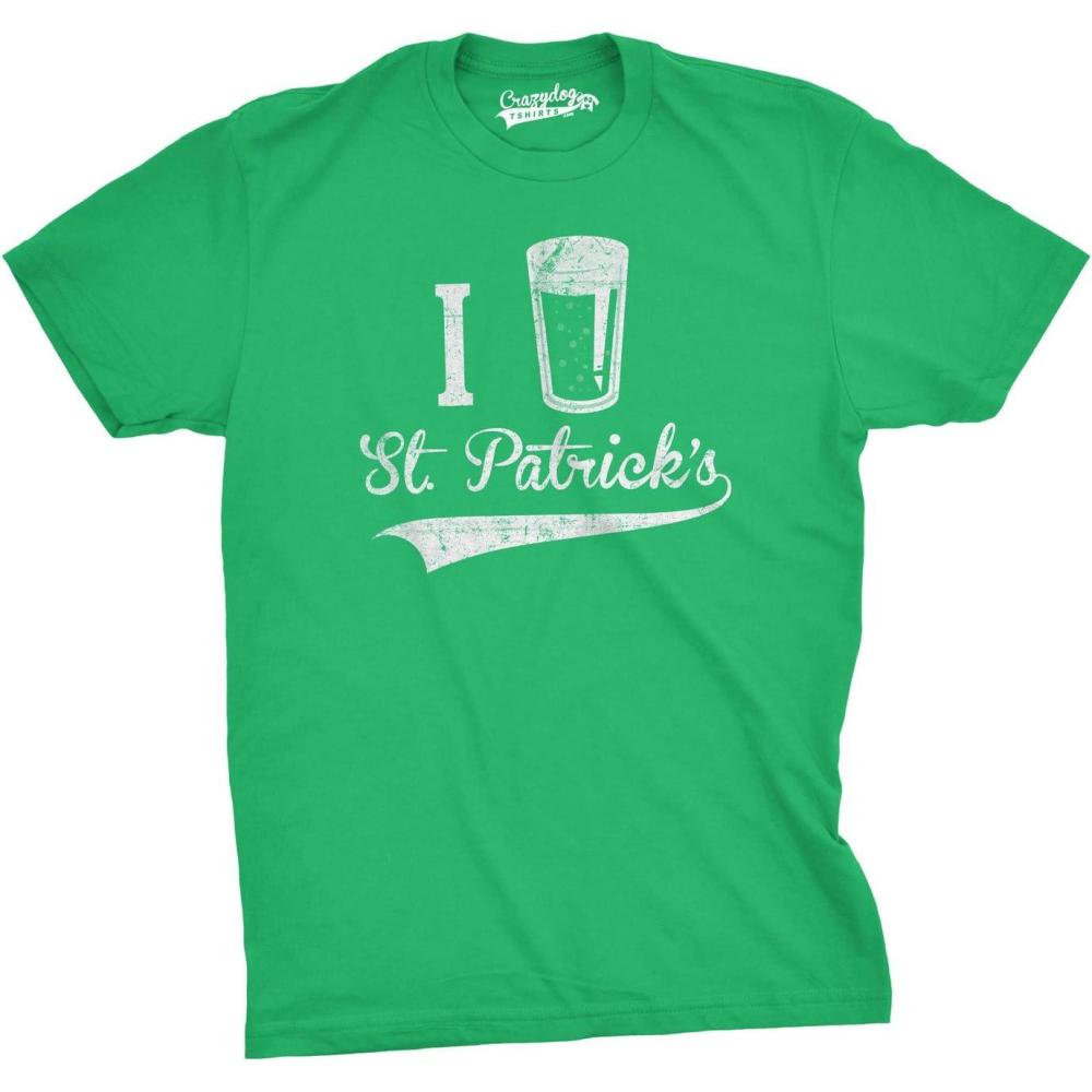 imageI Beer Saint Patricks Day T Shirt Funny St Patty Drinking Shamrock Irish TeeGreen