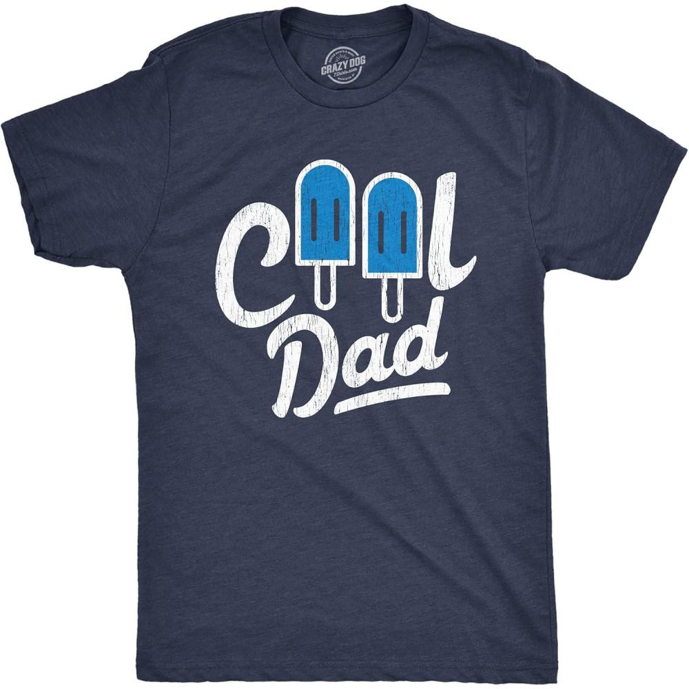 imageMens Cool Dad Popsicle T Shirt Funny Summer Fathers Day Appreciation Graphic TeeHeather Navy
