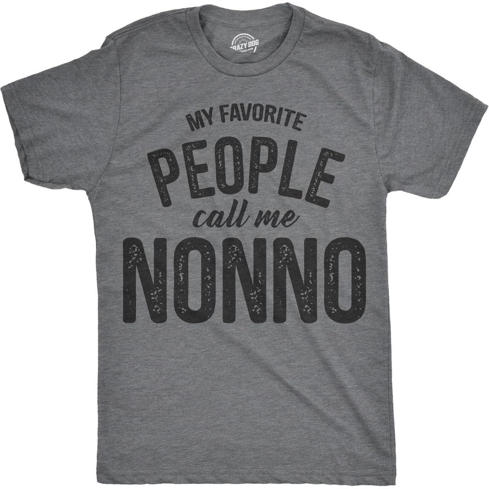 imageMens My Favorite People Call Me Nonno T Shirt Funny Fathers Day Tee for GuysDark Heather Grey