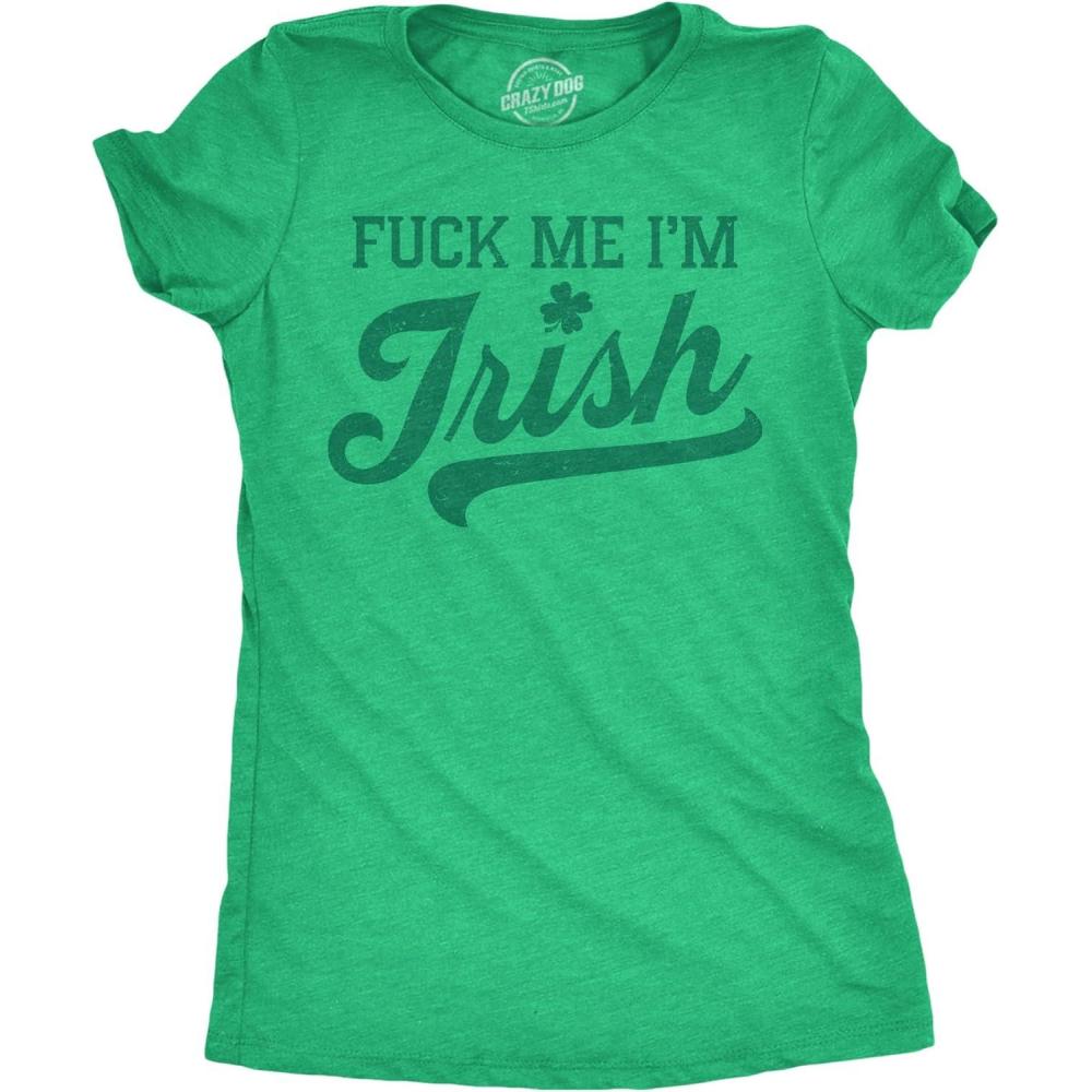 imageWomens Funny T Shirts Fck Me Im Irish Sarcastic St Patricks Day Novelty Adult Tee for Ladies