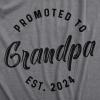Crazy Dog Mens Shirts Promoted to Papa Grandpa or Uncle 2025 Funny Fathers Day Tees(Grandpa – 2024)