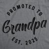 Crazy Dog Mens Shirts Promoted to Papa Grandpa or Uncle 2025 Funny Fathers Day Tees(Grandpa – 2025)