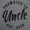 Crazy Dog Mens Shirts Promoted to Papa Grandpa or Uncle 2025 Funny Fathers Day Tees(Uncle – 2025)