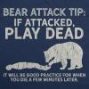 Crazy Dog T-Shirts Bear Attack Tip Unisex Hoodie Funny Camping Hiking Outdoor Adventure Hooded Sweatshirt(Navy – Attack)