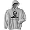 Crazy Dog T-Shirts Funny Hoodie – Abraham Lincoln Not a Fan of The Theater Hooded Sweatshirt(Light Heather Grey – Lincoln Theater)