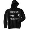 Crazy Dog T-Shirts Running Motivation Hoodie Funny T shirt Sarcasm Humor Run Novelty Hooded Sweatshirt(Black)