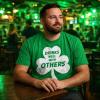 Drinks Well with Others T Shirt Funny Sarcastic Beer Saint Patricks Day Clover(Green)