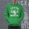 F*cking Magical Hoodie Funny St Patricks Day Parade Leprechaun Graphic Novelty Sweatshirt(Green)