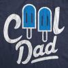 Mens Cool Dad Popsicle T Shirt Funny Summer Fathers Day Appreciation Graphic Tee(Heather Navy)