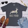 Mens Fast Food T Shirt Funny Deer Hunting Season Novelty Graphic Tee(Heather Navy – Fast Food)
