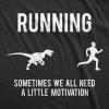 Mens Running Motivation Raptor Chase T Shirt Funny Dinosaur Tee Nerdy Graphic(Heather Black)
