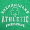 Mens Tee Shenanigans Athletic Department Funny St Patricks Day Graphic T Shirt(Heather Green – Shenanigans Athletic Dept)
