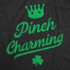 Pinch Charming Baby Bodysuit Funny St Pattys Day Parade Pinching Joke Jumper for Infants(Heather Black – Pinch Charming)