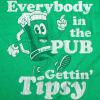 Womens Funny T Shirts Everybody in The Pub Gettin Tipsy Sarcastic St Patricks Day Tee for Ladies