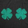 Womens Funny T Shirts Glitter Shamrock Boobs Sarcastic St Patricks Day Graphic Novelty Tee for Ladies