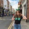 Womens Funny T Shirts Glitter Shamrock Boobs Sarcastic St Patricks Day Graphic Novelty Tee for Ladies