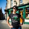 Womens Funny T Shirts Irish Goodbye Anti Social Club Sarcastic St Patricks Day Tee for Ladies