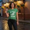 Womens My Liver is Irish T Shirt Funny Saint Patricks Day Saying Humor Drinking(Heather Green)