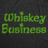 Womens Whiskey Business Funny Drinking T Shirt St Patricks Day Tee for Ladies(Heather Black – Business)