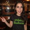 Womens Whiskey Business Funny Drinking T Shirt St Patricks Day Tee for Ladies(Heather Black – Business)