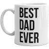 Best Dad Ever Coffee Mug – Fathers Day Gift – White Ceramic Cup for Dads Birthday Christmas – 11oz Microwave and Dishwasher Safe