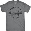 Crazy Dog Mens Shirts Promoted to Papa Grandpa or Uncle 2025 Funny Fathers Day Tees(Grandpa – 2024)