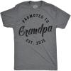 Crazy Dog Mens Shirts Promoted to Papa Grandpa or Uncle 2025 Funny Fathers Day Tees(Grandpa – 2025)