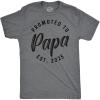 Crazy Dog Mens Shirts Promoted to Papa Grandpa or Uncle 2025 Funny Fathers Day Tees(Papa – 2025)