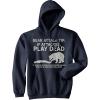 Crazy Dog T-Shirts Bear Attack Tip Unisex Hoodie Funny Camping Hiking Outdoor Adventure Hooded Sweatshirt(Navy – Attack)