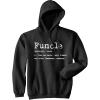 Crazy Dog T-Shirts Funcle Definition Hoodie Funny Fun Uncle Family Graphic Novelty Sweatshirt(Black)