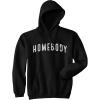 Crazy Dog T-Shirts Homebody Unisex Hoodie Funny Sarcastic Introverted Text Sweatshirt(Black)