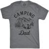Crazy Dog T-Shirts Mens Camping Dad Tshirt Cool Outdoor Vacation Fathers Day Tee(Dark Heather Grey)