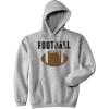 Crazy Dog T-Shirts Vintage Football Sweater Cool Sports Funny Graphic Novelty Hoodie(Light Heather Grey)