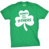 Drinks Well with Others T Shirt Funny Sarcastic Beer Saint Patricks Day Clover(Green)
