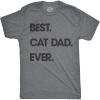 Mens Best Cat Dad Ever T Shirt Funny Fathers Day Kitty Sarcastic Saying Novelty(Light Heather Grey – Cat Dad)