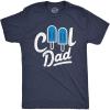 Mens Cool Dad Popsicle T Shirt Funny Summer Fathers Day Appreciation Graphic Tee(Heather Navy)