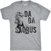 Mens Dadasaurus Trex T Shirt Funny Father’s Day Dinosaur Papa Graphic Novelty Tee(Dark Heather Grey)