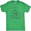 Mens Easily Distracted by Leprechauns T Shirt Funny Saint Patrick’s Day Parade Novelty Graphic Tee for Guys(Heather Green)