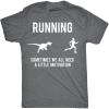 Mens Running Motivation Raptor Chase T Shirt Funny Dinosaur Tee Nerdy Graphic(Dark Heather Grey)