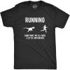 Mens Running Motivation Raptor Chase T Shirt Funny Dinosaur Tee Nerdy Graphic(Heather Black)