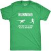 Mens Running Motivation Raptor Chase T Shirt Funny Dinosaur Tee Nerdy Graphic(Heather Green)