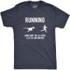 Mens Running Motivation Raptor Chase T Shirt Funny Dinosaur Tee Nerdy Graphic(Heather Navy)