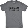 Mens Sarcasm Its How I Hug T Shirt Funny Introvert Loner Sarcastic Novelty Tee(Dark Heather Grey)